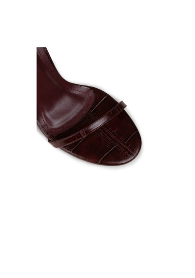Deery Kadın Bordo Krokodil Desenli Abiye Ayakkabı - V0301zbrdm01 Bordo