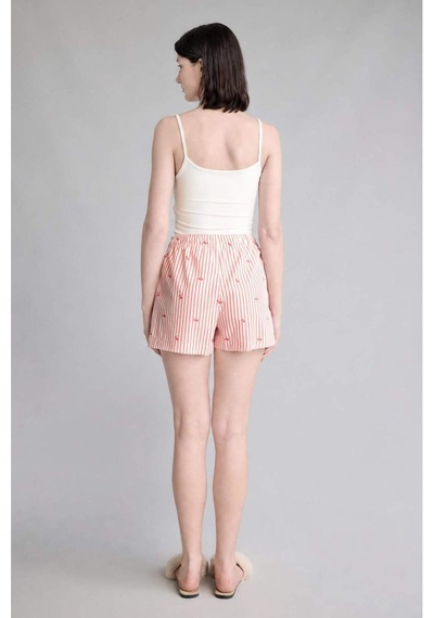 Defacto %100 Pamuk Regular Fıt Elastik Bel Poplin Kırmızı Pijama Alt H7412ax26hsrd197 Kırmızı-rd197