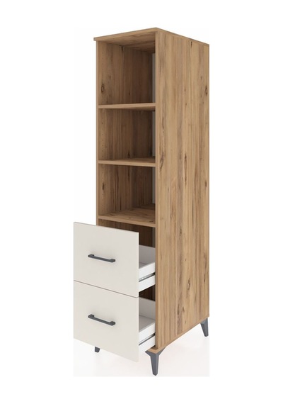 Kronos Dolap 3 Raflı 2 Çekmeceli 44x59x182 Çam-aytaşı Çam