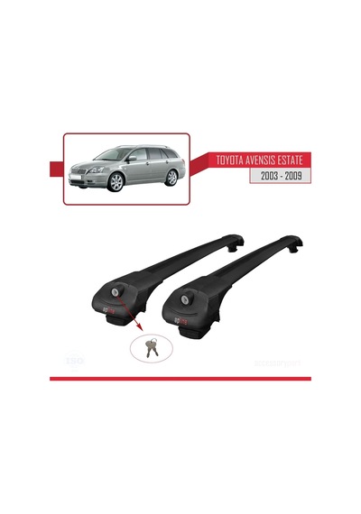 Toyota Avensis Sw 2003-2009 Arası İle Uyumlu Ace-1 Ara Atkı Tavan Barı Siyah