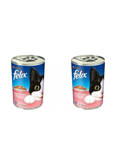 Felix Somon Ve Alabalıklı Konserve Kedi Maması 400 Gr. 2 Adet