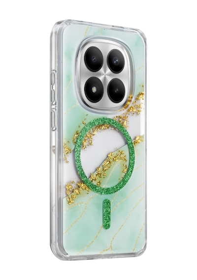 Onegif Xiaomi Redmi Note 15 Pro Plus 5g Lotus Simli Magsafe Kapak - Yeşil