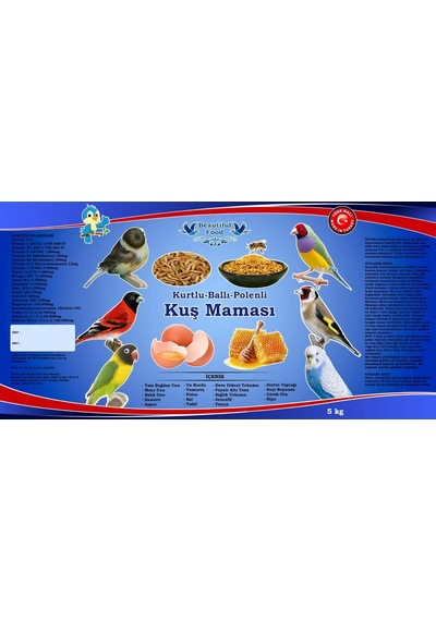 Beauti̇ful Kurtlu Balli̇ Kuş Maması̇ 5 Kg