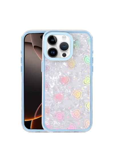 Apple iPhone Uyumlu   16 Pro Lumi Desenli Kapak - Mavi