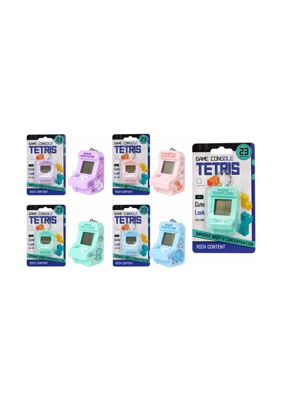 Eğlenceli Tetris Anahtarlık 23 Oyun Modlu Tek Adet Çok Renkli