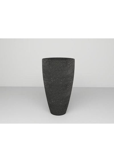 Nuano Consept Frezya Serisi Uzun Saksı Siyah 30x55