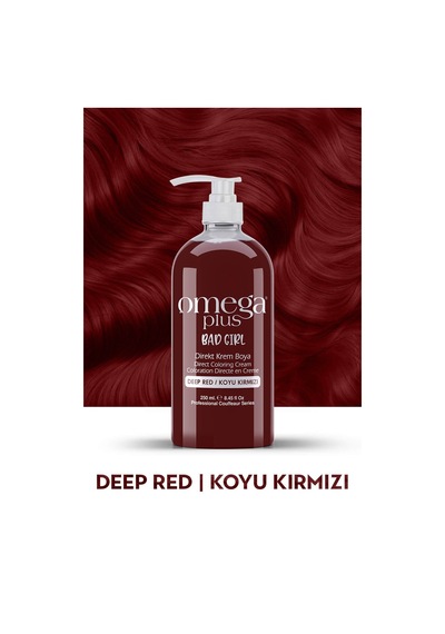 Omega Plus Bad Girl Koyu Kırmızı Amonyaksız Renkli Saç Boyası 250ml