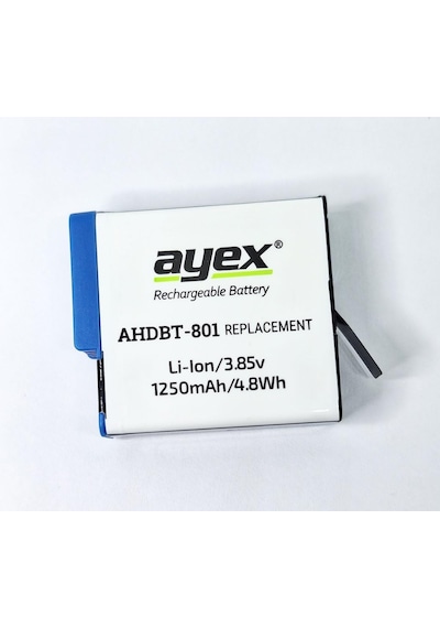 Ahdbt-801 Batarya, Gopro Hero 8, 7, 6, 5 İle Uyumlu