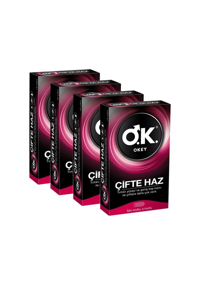Okey Çifte Haz Prezervatif 10'lu x 4