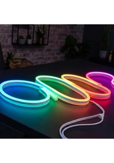 Sh Powermaster Pm-17903 Silikon Kaplamalı 12 Volt 5 Metre Rgb Neon Led Şerit Aydınlatma Najmaddin
