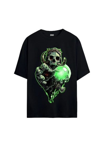 Ogc Kristal Oversize Unisex T-shirt Siyah