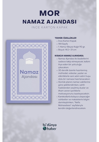 Namaz Ajandası Mor Çok Renkli
