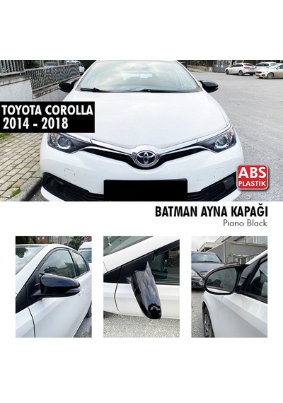 Toyota Corolla Uyumlu Yarasa Ayna Kapağı Piano Black Parlak Siyah