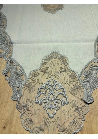 Salon Takımı Çeyizlik Gri Runner Set 5 Parça Keten Masa Örtüsü Runneri Evalina Diğer