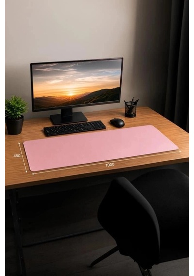 Özel Üretim Lenovo Oyuncu Klavye Fare Altlığı 1000 450mm Pembe Geniş Çalışma Masaüstü