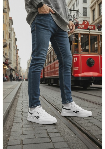 Reebok Estılo-t I Beyaz Erkek Sneaker 000000000102025150 Beyaz-sıyah-beyaz