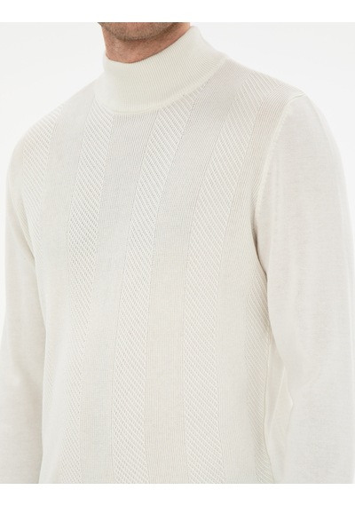 Pierre Cardin Erkek Ekru Kazak /triko 50300498-vr019 Ekru