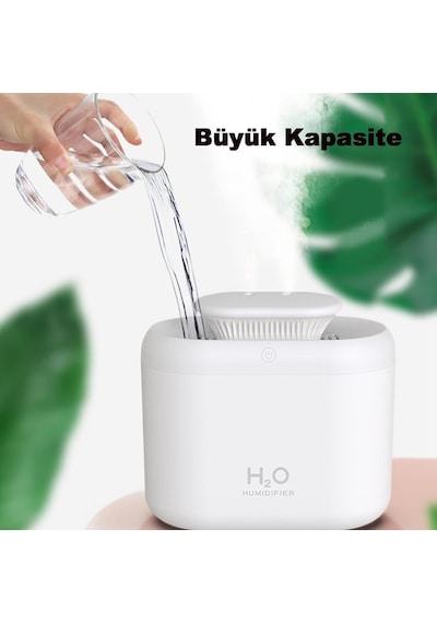 Robeve 3.3 Litre Ultrasonik Buhar Makinesi Hava Nemlendirici Çift Sprey Buhar Makinesi Led Işıklı