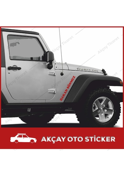 (2 Adet) Isme Özel Sticker Isim Sticker Isme Özel Araba Sticker