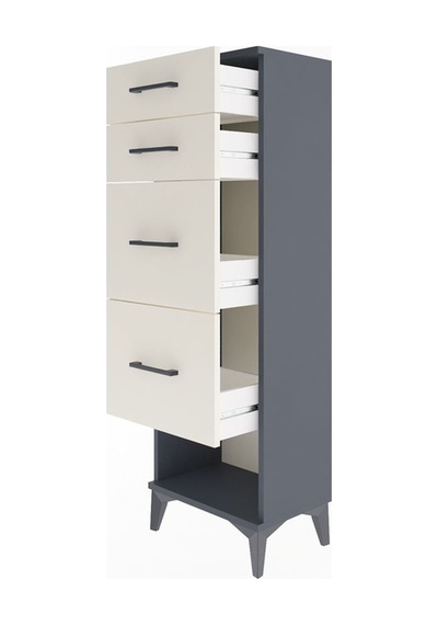 Arges Dolap 4 Çekmeceli 44x30x134 Antrasit-aytaşı Antrasit Arges Dolap 4 Çekmeceli 44x30x134 Antrasit-aytaşı Antrasit