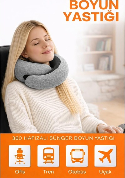Ortopedik Spiral Boyun Destekli Seyahat Yastığı%100 Ortopedik Visko Genel
