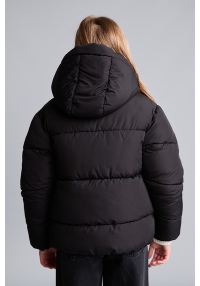 Defacto Kapüşonlu Mont Kız Çocuk C5389a826aubk27 Siyah-bk27