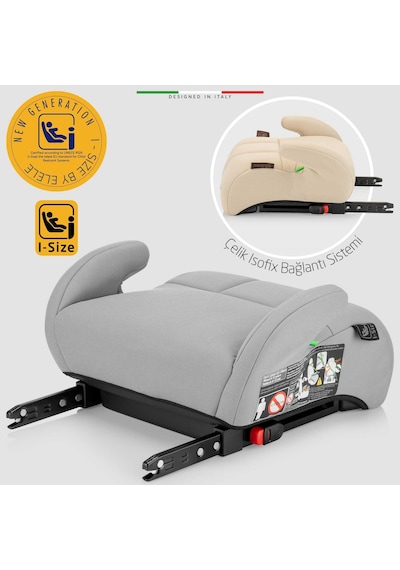 Elele Robustofix I-size Yükseltici Oto Koltuğu İsofix 125-150 Cm 15-36 Kg Bej