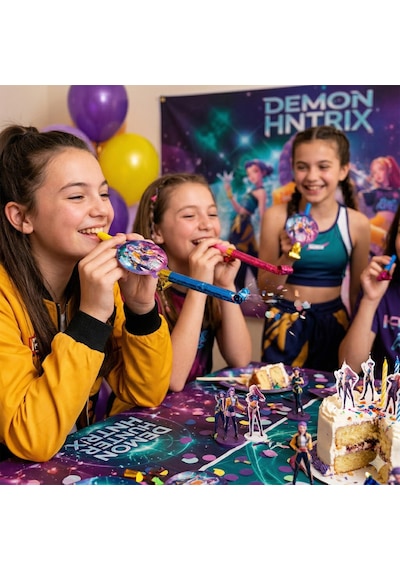 K-pop Kaynana Dili Parti Düdüğü Demon Hunter Huntrix Temalı 6'lı Set Parti Aksesuarı Diğer