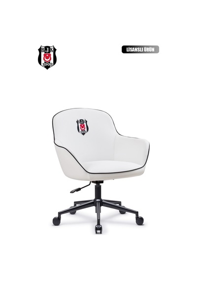 Fanchair X Beşiktaş Icon Beyaz Çalışma Koltuğu-38