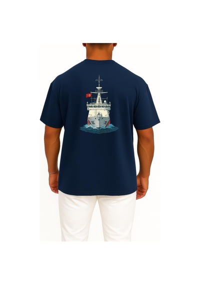 Bahriyeli Collection Oversize Tcsg Güven - 702 Cep Ve Sırt Tasarımlı Unisex T-shirt Lacivert Bahriyeli Collection Oversize Tcsg Güven - 702 Cep Ve Sırt Tasarımlı Unisex T-shirt Lacivert