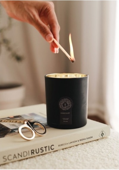 Kokulu Mum 250G Soya Home In Joy Siyah-Gold Renk 8X9Cm Cam