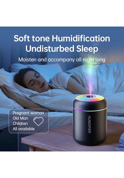 180ml Mini Hava Nemlendirici Usb Elektrikli Aroma Difüzör Uçucu Yağ Temizleyici Black