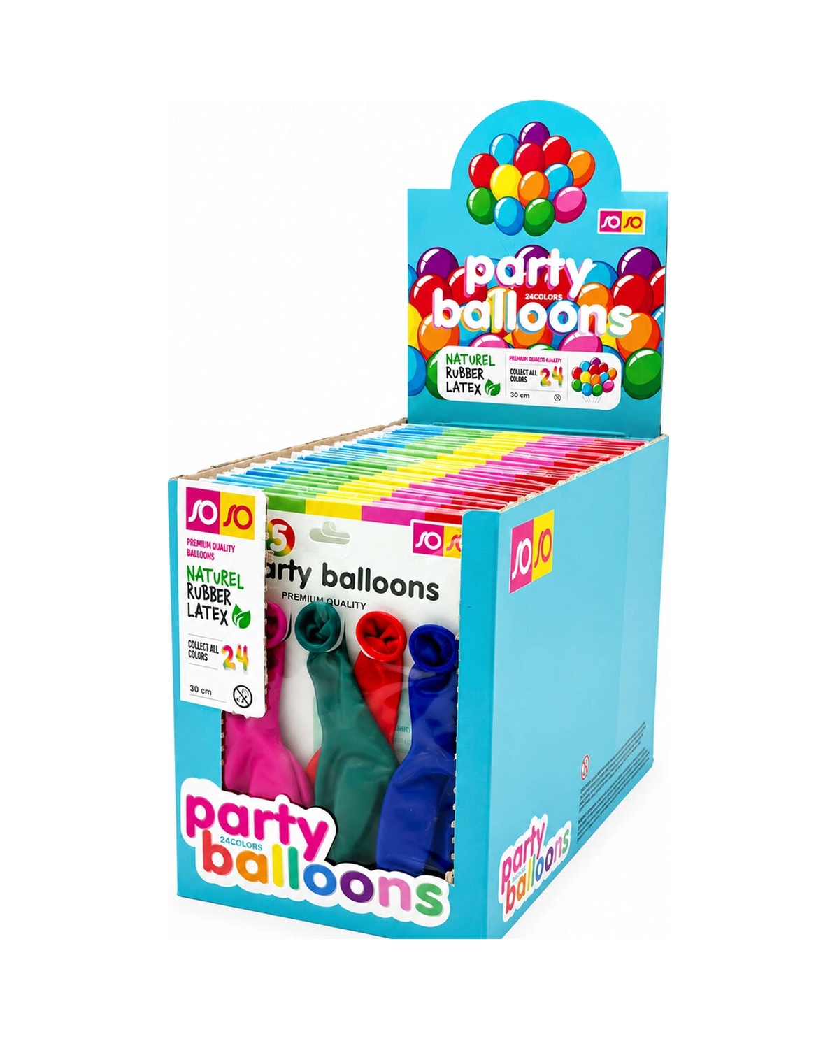 30 Paket - 5pcs Orta Boy Renkli - 30cm Party Balon Toptamda 150 Adet Balon 5468 Çok Renkli