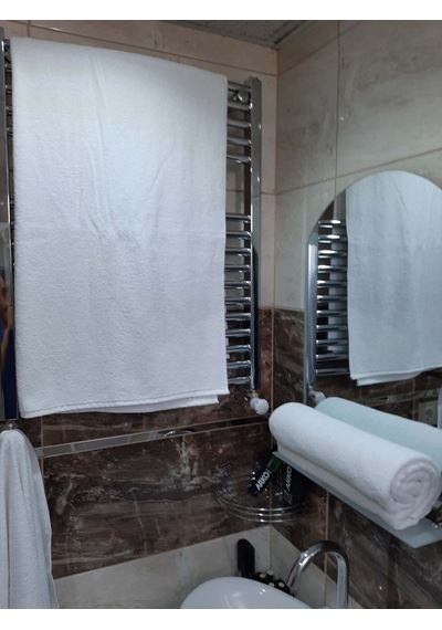 6'lı Otel Banyo Havlusu Beyaz 90x145 | Büyük Boy %100 Pamuk Kalın Vücut Havlusu