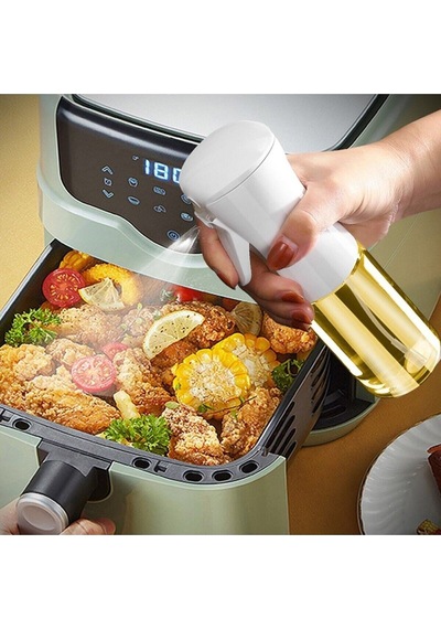 Tek Beyaz 230ml Sağlıklı Cam Sprey Yağdanlık Sıvı Yağ Spreyi Yağlık Airfryer Yağ Tasarrufu Sağlar Ço Diğer