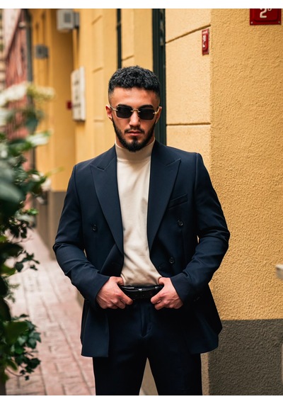 Dupont Classics Dupont Erkek Slim Fit 6 Drop Kruvaze Sivri Yaka Çift Yırtmaç Takım Elbise Lacivert Dupont Classics Dupont Erkek Slim Fit 6 Drop Kruvaze Sivri Yaka Çift Yırtmaç Takım Elbise Lacivert