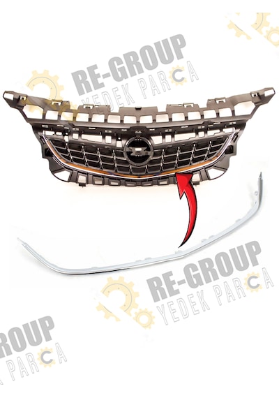 Opel Astra J Düz Kasa Ön Panjur Alt Krom Çıtası 2010-2013 13264458