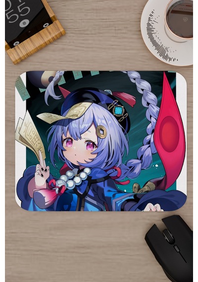 Qiqi Genshin Impact Anime Gacha V2 - 22x18 Gaming Mouse Pad Fare Altlığı