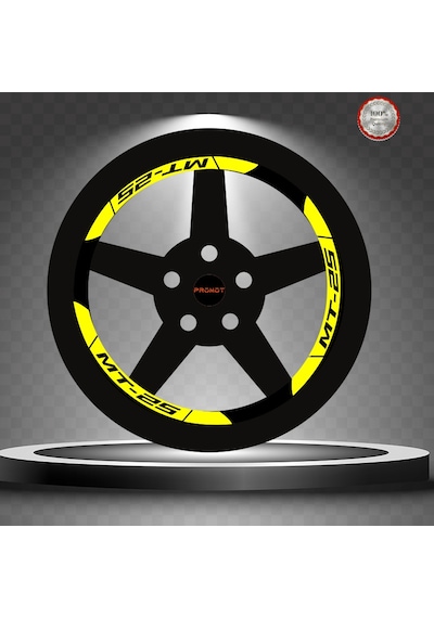 Mt-25 Geniş Reflektif Sarı Jant Şeridi