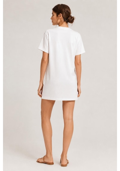 Alexandergardi Basic Oversize T-shirt Elbise Beyaz