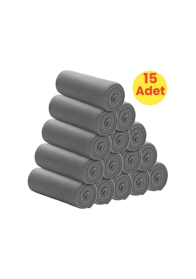 Tezzgelsin Cafe Restaurant 1,.kalite Polar Şal 15 Adet 70 X 180 Cm Gri