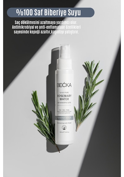 Becka Biberiye Suyu Saç Toniği %100 Doğal Dökülme Karşıtı Ve Uzama Destekleyici 100 Ml