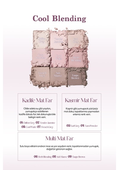 Dasique 3 Farklı Mat Dokuda Renk Seçenekleri Sunan Far Paleti Shadow Palette 13 Cool Blending 13 Cool Blending
