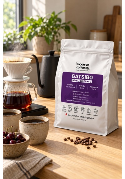 Gatsibo Rwanda Nitelikli Filtre Kahve 1000 Gr Bourbon Doğal Anaerobik Çekirdek