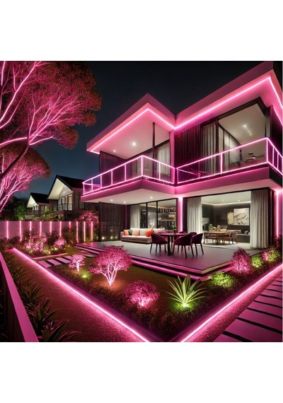 25 Metre Noas Yl42 5008 Dış Mekan 120 Çipli 12v Neon Led Pembe
