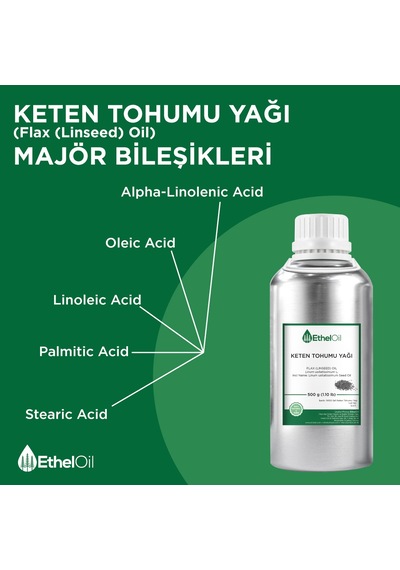 Etheloil Keten Tohumu Sabit Yağı 500 G