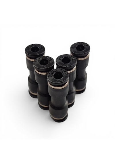 Pnömatik Düz Ekleme Jakı Hortum Birleştirici Rekor 4 - 6 - 8 - 10 - 12 Mm Seçenekli - 5'li Set 4 MM