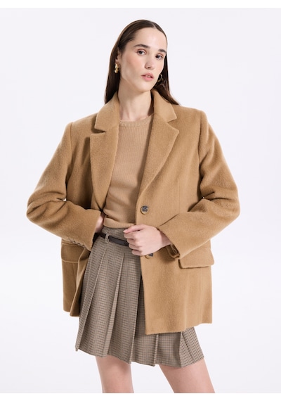 Fabrika Comfort Deve Tüyü Kadın Basic Kaban Fc4wl-kbn0729 Camel