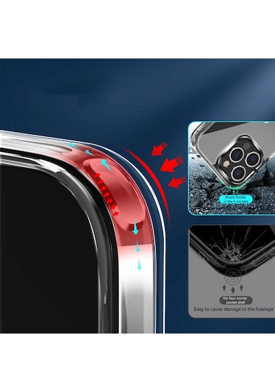 Apple Uyumlu iPhone 14 Pro Kılıf Forst Köşeleri Airbagli Şeffaf Kılıf Renksiz