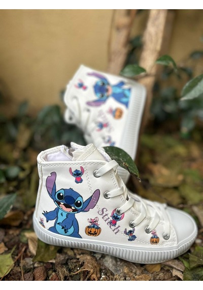 Scarpe Magiche Kız Çocuk Stitch Baskılı Günlük Spor Ayakkabı Sevimli Karakter Desenli Beyaz Scarpe Magiche Kız Çocuk Stitch Baskılı Günlük Spor Ayakkabı Sevimli Karakter Desenli Beyaz
